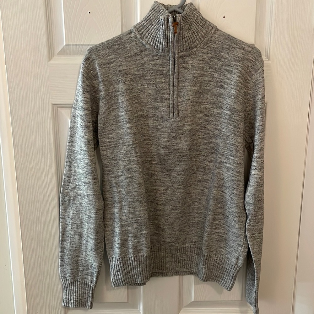 H&M Men’s Size Medium Grey Quarter Zip Sweater
